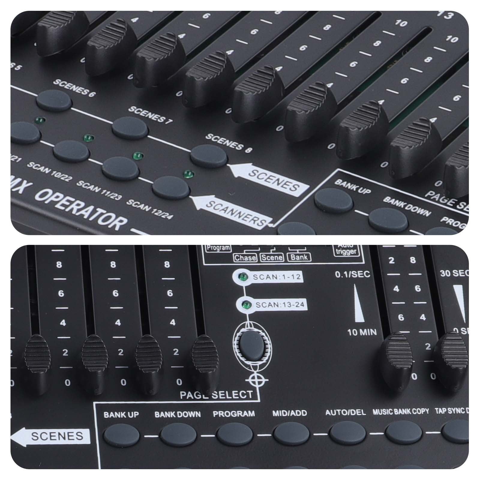 DMX 512 Stage DJ Light Controller Lighting, DMX and MIDI Operator 384 Channel Light Controller for Party Disco KTV Bars