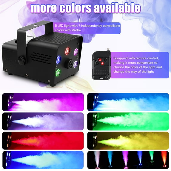 Fog Machine Smoke Machine 550W 3-in-one RGB Light Beads Smoke Machine Remote Control for Halloween Party Wedding