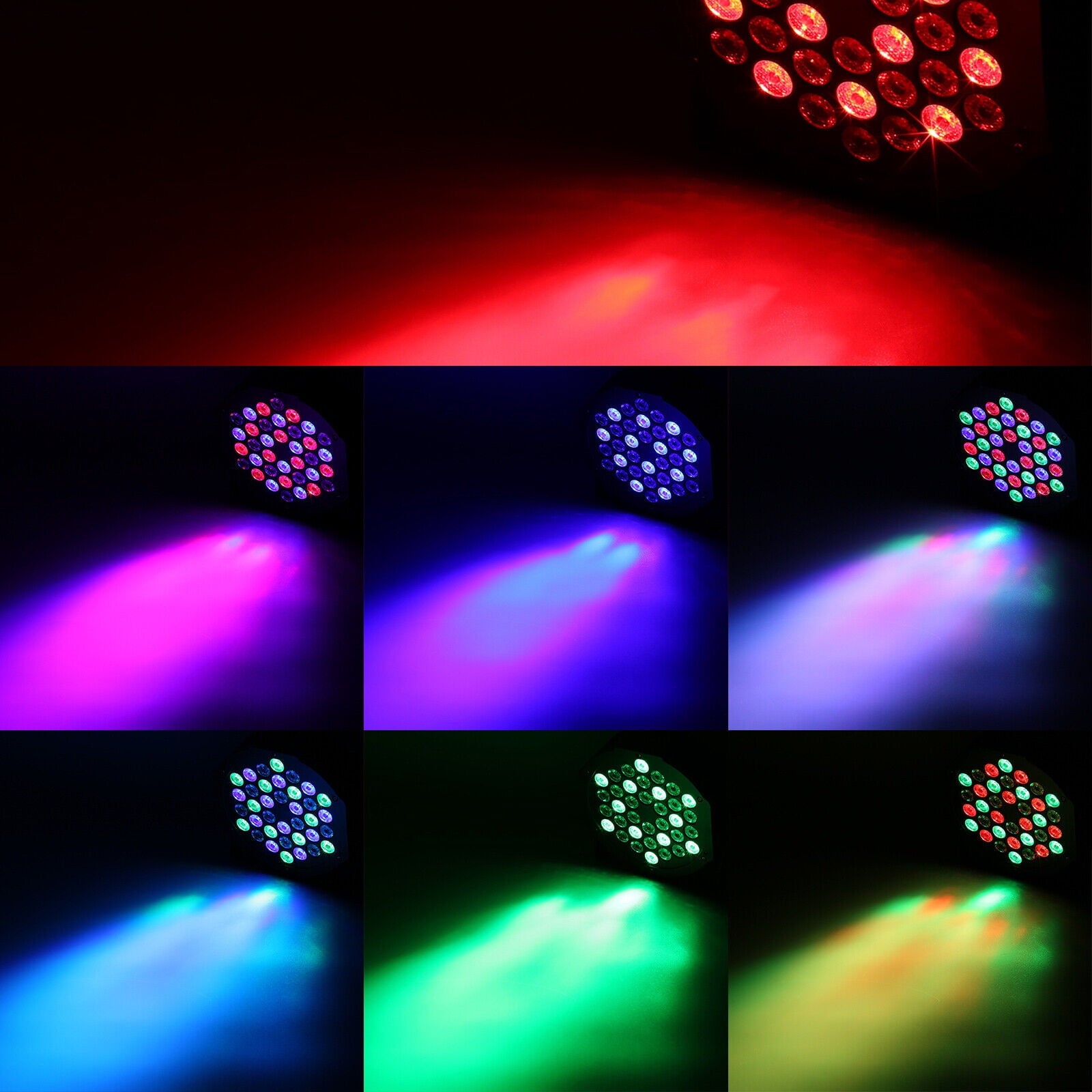 2 Pack Stage Lights 36 LED Par Lights with Wireless Remote Sound Activated DMX Control for DJ Party Effect Lighting