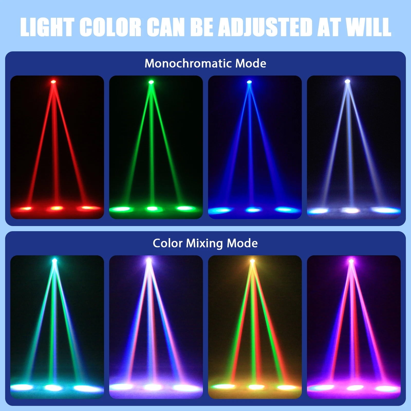 Mini Moving Head Stage Lighting with RGBW LED String DMX 512 Beam DJ Light for Disco Club Party