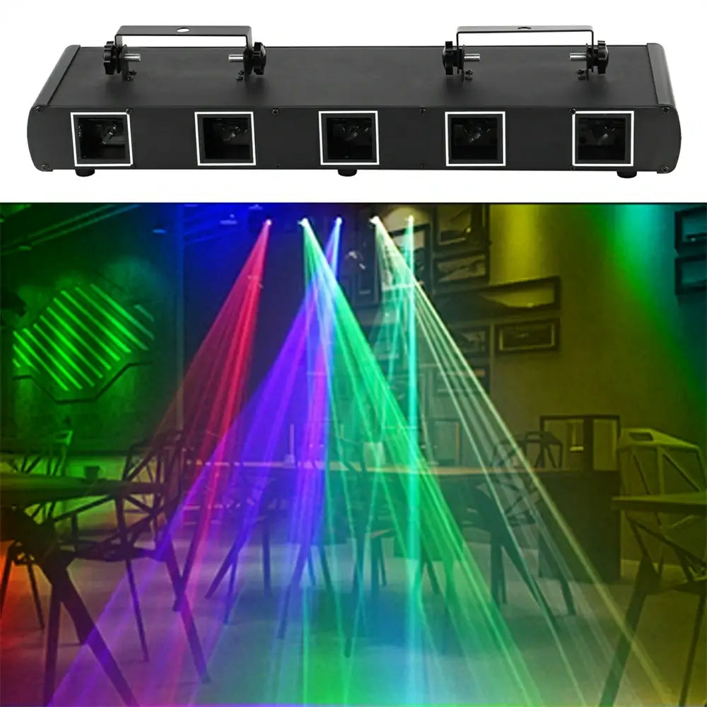 RGBYC Five-hole Laser Light Stage Effect Lighting