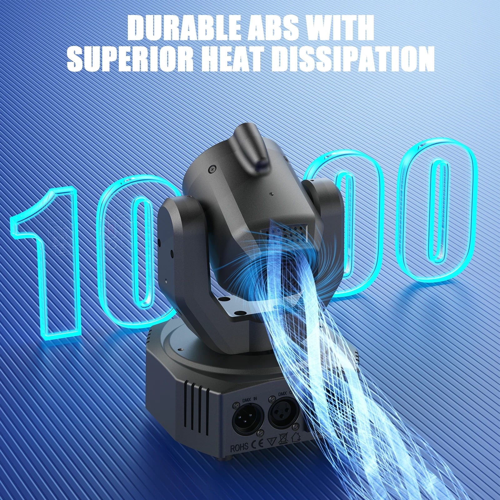 Mini Moving Head Stage Lighting with RGBW LED String DMX 512 Beam DJ Light for Disco Club Party