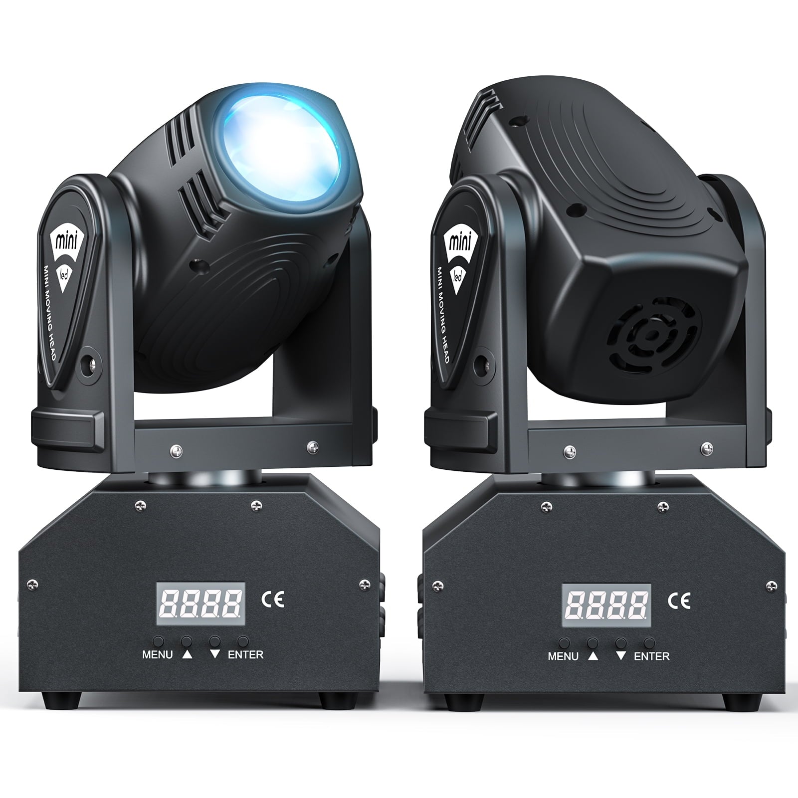 Mini Moving Head DJ Lights RGBW Beam DMX Stage Lights Sound Activated LED Stage Lighting for Party Dance Disco Christmas Halloween 4Pack