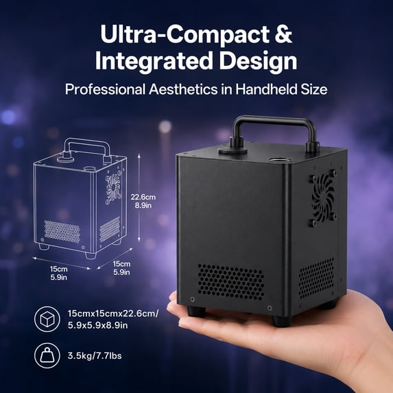 Wondnuga 500W Mini Cold Spark Machine Sparkler Machine DMX512 Firework Machine 3-16ft Adjustable for Wedding Stage Party DJ Disco,Black