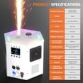 2Pack 1200W RGB LED Cold Spark Machine Firework Machine Stage Effect DMX for Wedding Party (White)