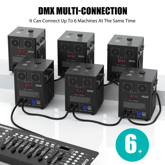 Wondnuga 700W Cold Spark Machine DMX512 Firework Machine Flame Machine 3-16ft Adjustable for Wedding Stage Party DJ Disco,Black 1Pack