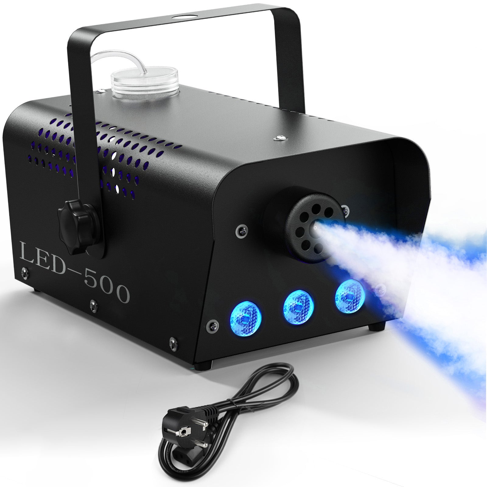 Fog Machine 500W RGB LED Smoke Fogger Stage Lighting Effect with Remote Control for Wedding DJ Show Concert Bar Party