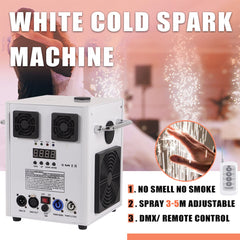 700W Cold Spark Firework Machine 3-16ft Stage Equipment Special Effect Machine with Remote Control for Wedding Disco Party Musical Show 2Pack