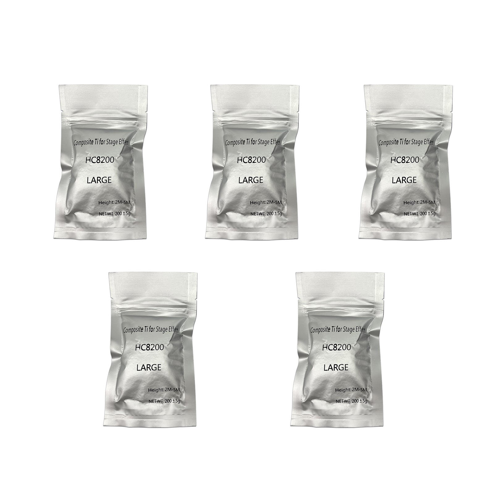 5Pack Cold Spark Powder 3-5m Compound Titanium Powder Cold Fireworks for Outdoor Christmas Party Stage Special Machine