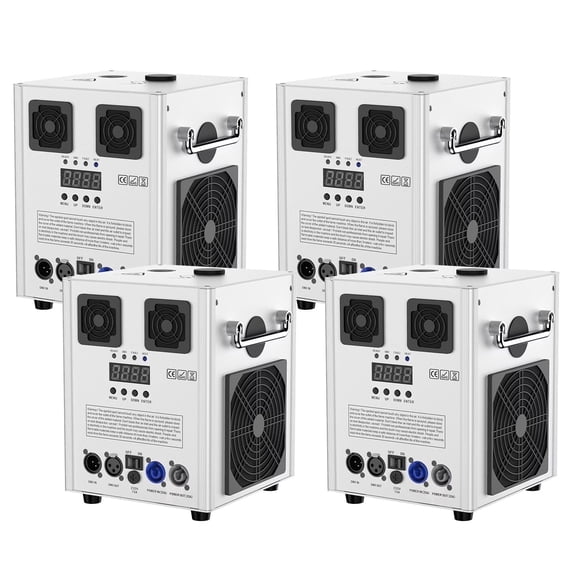 Wondnuga 4PackS 700W Cold Spark Machine Cold Sparkler Machine DMX512 Firework Machine 3-16ft for Wedding Stage Party DJ Disco Band Performance,White