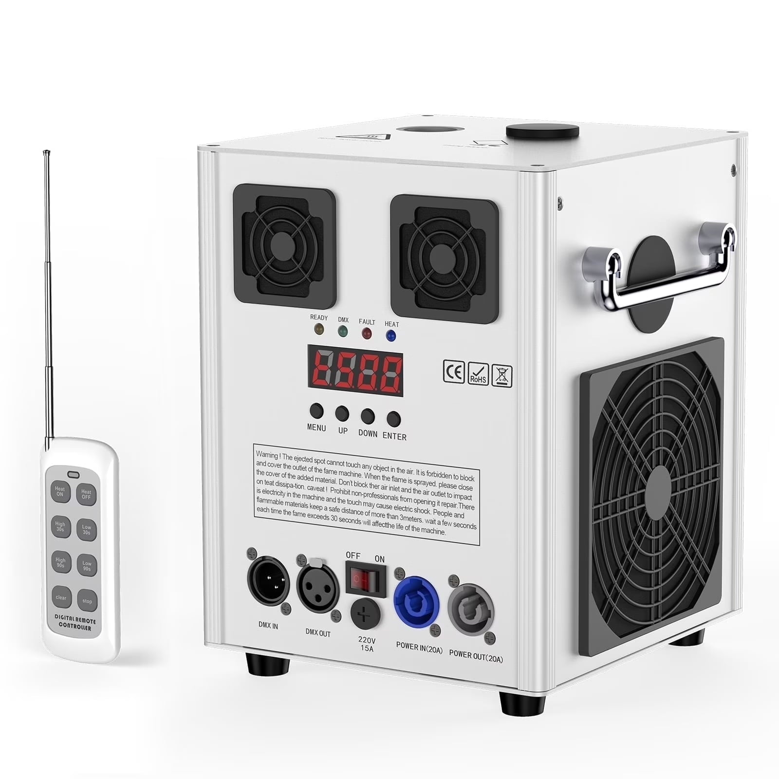 700W Cold Spark Machine Cold Sparkler Machine DMX512 Firework Machine 3-16ft for Wedding Stage Party DJ Disco Band Performance,White