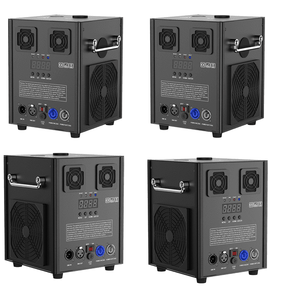 Wondnuga 700W Cold Spark Machine DMX512 Firework Machine Flame Machine 3-16ft Adjustable for Wedding Stage Party DJ Disco,Black 4Pack