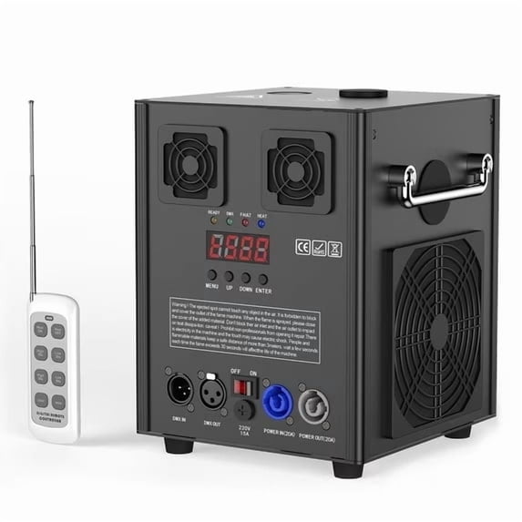 Wondnuga 700W Cold Spark Machine DMX512 Firework Machine Flame Machine 3-16ft Adjustable for Wedding Stage Party DJ Disco,Black 1Pack