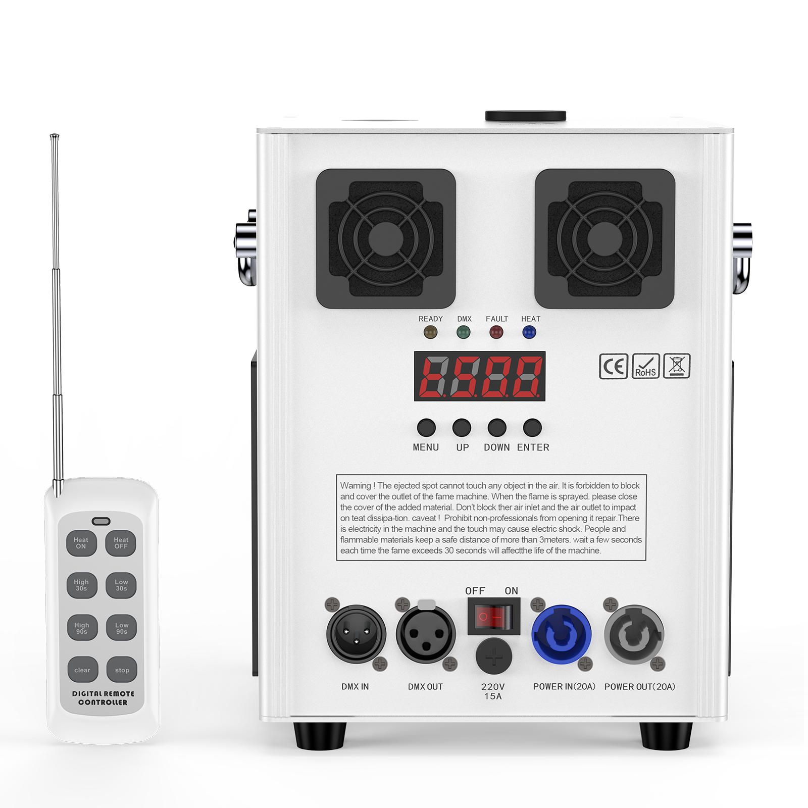 700W Cold Spark Firework Machine 3-16ft Stage Equipment Special Effect Machine with Remote Control for Wedding Disco Party Musical Show 1 Pack