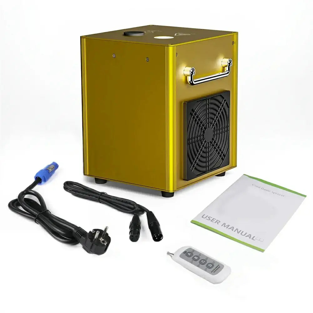 (Gold)Cold Spark Machine Stage Equipment Special Effect Machine with Wireless Remote Control Smart DMX Control