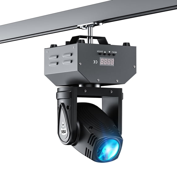 Wondnuga 2 Pack Mini Moving Head Stage Light RGBW LED(4 in 1)15W Import Beads 11/13CH DMX512 Sound-activated