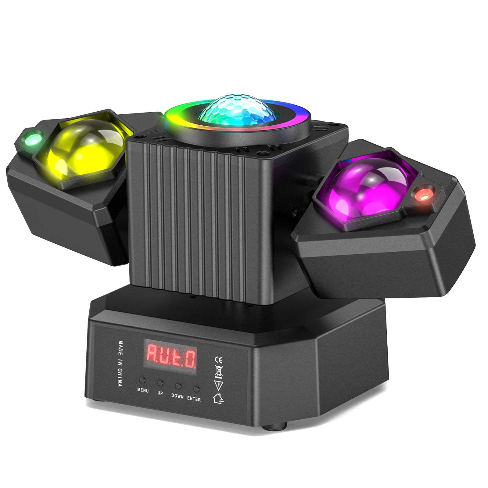 1-Pack 65W RGBW Dual-Arm Stage Light with Starry Effect - Remote/DMX512/Auto/Sound Control for DJ Parties & Events