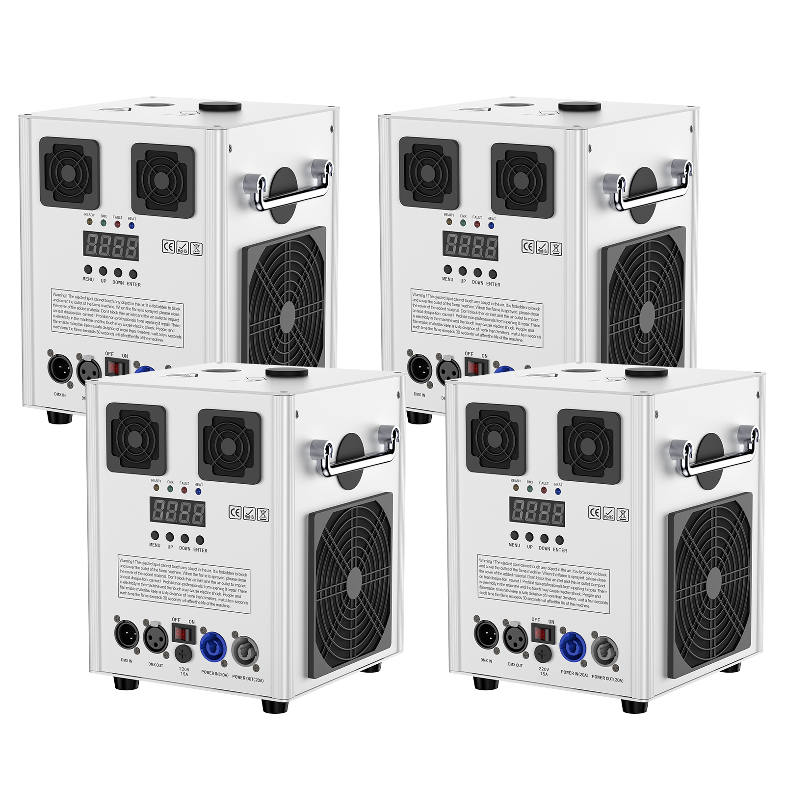 700W Cold Spark Machine DMX512 Firework Machine 3-16ft Adjustable for Wedding Stage Party DJ Disco,White 4 Pack