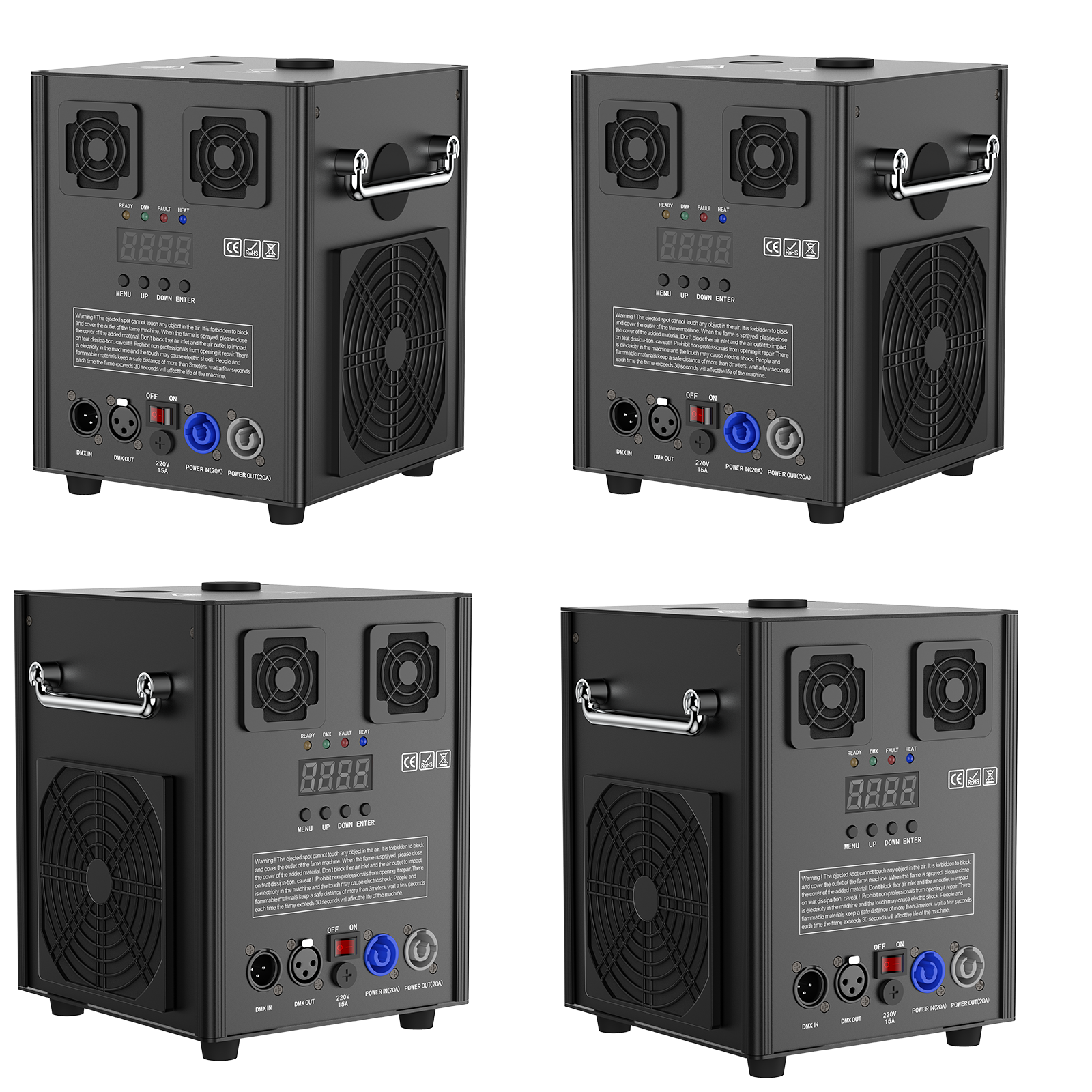 700W Cold Spark Machine DMX512 Firework Machine 3-16ft Adjustable for Wedding Stage Party DJ Disco,Black 4 Pack