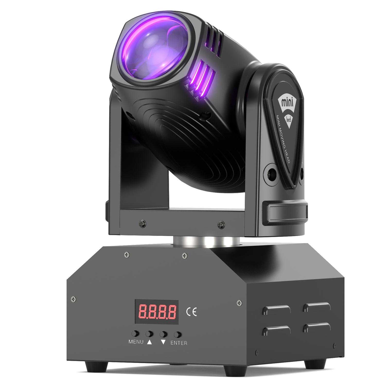 1-Pack 100W Mini LED Moving Head Spotlight - RGBW Stage Light w/ DMX & Sound Control, 11/13 Channels for DJ, Disco, Club, Party, Wedding, Bar Events