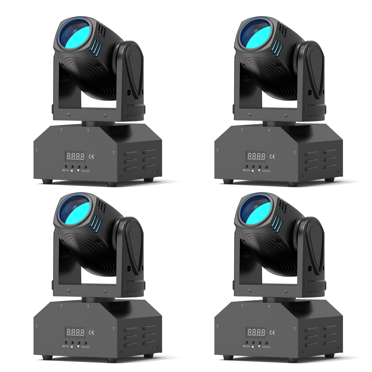 4 Pack Mini Moving Head Stage Light RGBW LED(4 in 1)15W Import Beads 1
