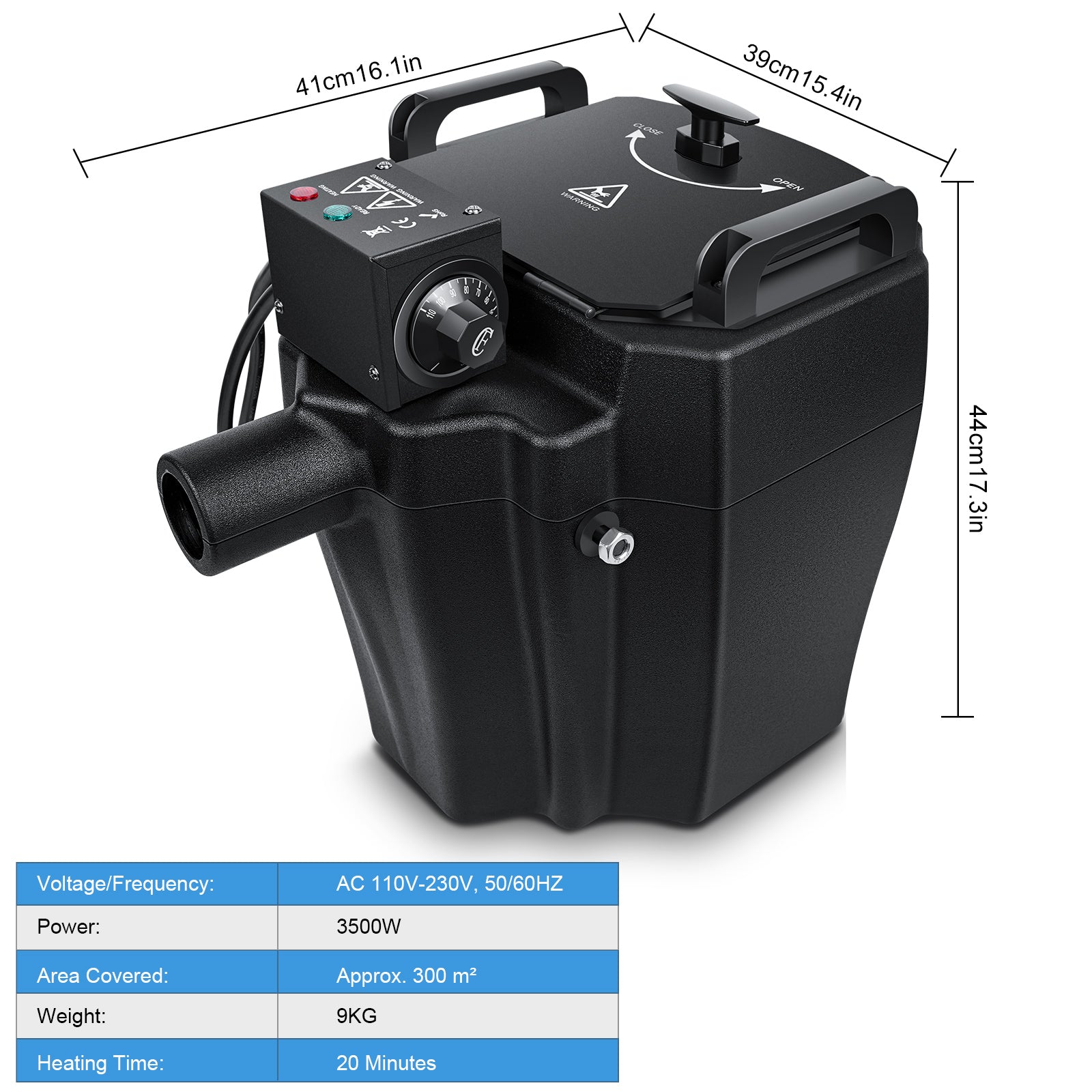 Dry Ice Machine 3500W Stage Low Lying Fog Machine Manual Control for Indoor Outdoor Wedding Bar KTV Party Club